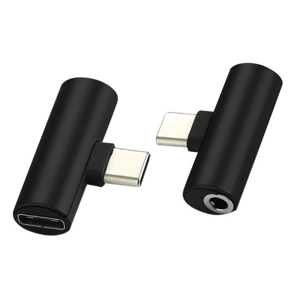 Фото - Перехідник аудіо XOKO USB Type-C - AUX mini jack 3.5 мм 2 в 1 Black (AC-205-BK)