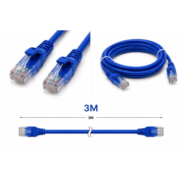 Фото - Кабель патч-корд XOKO UTP Cat5e Lan 3 м Blue (XK-UTP-Cat5e-3-BL)