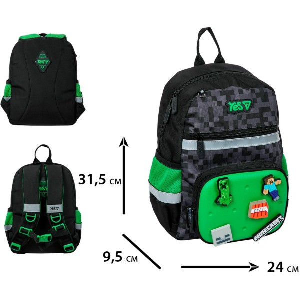 Фото - Рюкзак дитячий YES K-45XS Minecraft (550527)