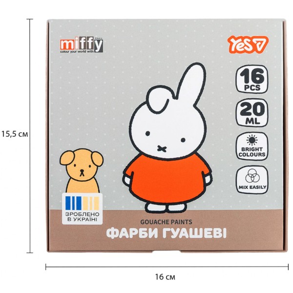 Фото - Краски YES Miffy 16 цв. 20 мл (230447)