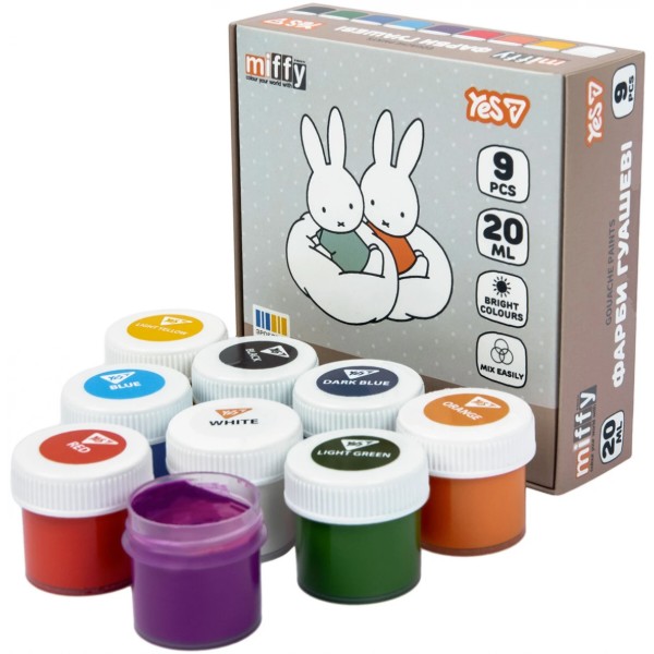 Фото - Фарби YES Miffy 9 кол. 20 мл (230445)