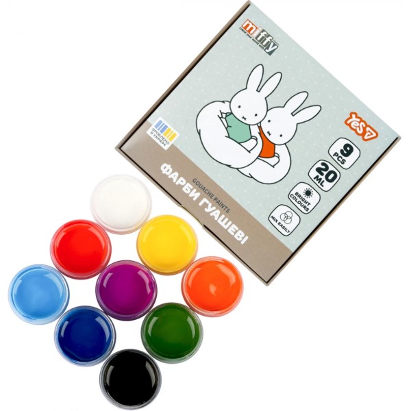 Фото - Фарби YES Miffy 9 кол. 20 мл (230445)