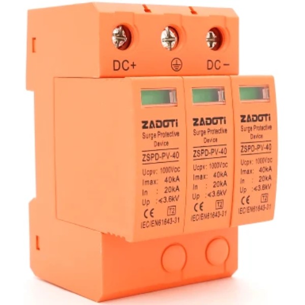 Фото - Автомат захисту від сплесків напруги ZADOTI LKTD2 - 40F (ZSPD-PV-40-1000V-3P)