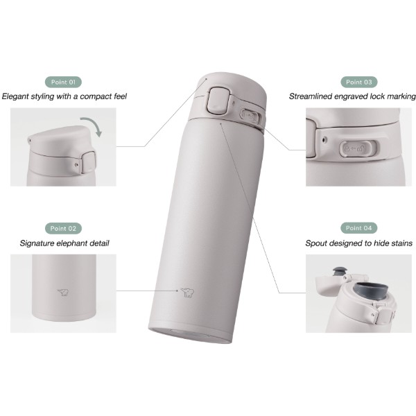 Фото - Термокружка Zojirushi SU-BA48WM 0,48 л cocoon white