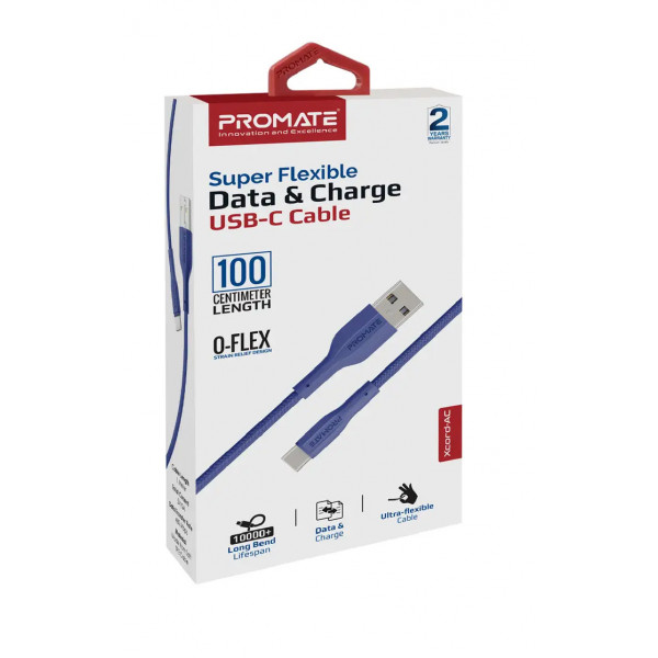 Фото - Кабель Promate Xcord-ac Navy