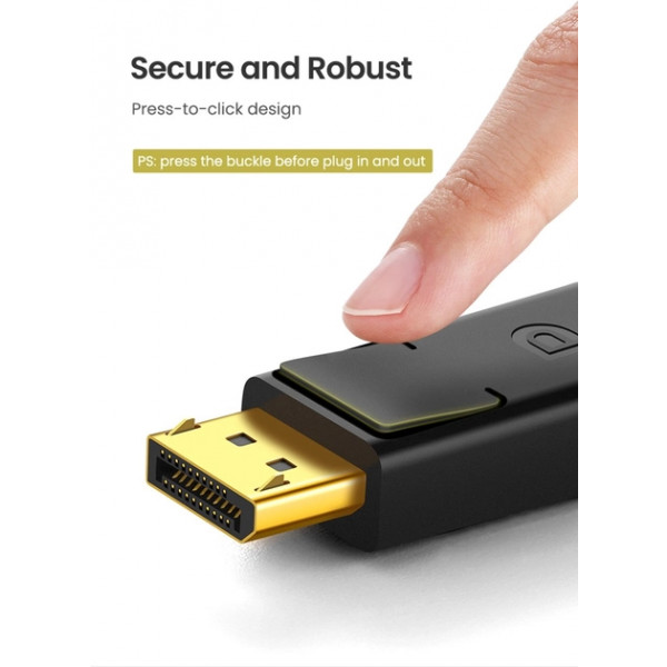 Фото - Кабель UGREEN DP102 DP Male to Male 1m Black (10244)