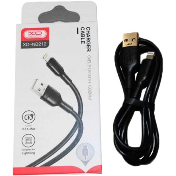 Фото - Кабель XO Lightning 2.1A 1m Black (XO-NB212i-BK)