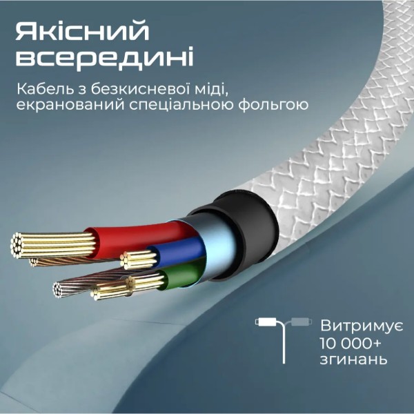 Фото - Кабель Promate Xcord-ai White
