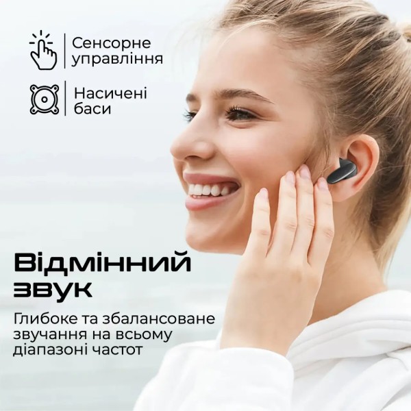 Фото - Наушники вкладыши беспроводные TWS Promate Lush Black