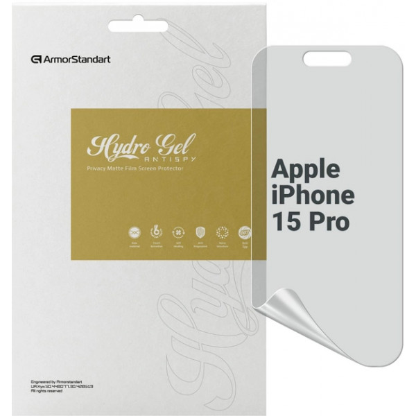 Фото - Захисна плівка для смартфону Armorstandart Anti-spy for Apple iPhone 15 Pro (ARM68287) Фото - Захисна плівка для смартфону Armorstandart Anti-spy for Apple iPhone 15 Pro (ARM68287)