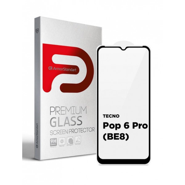 Фото - Захисне скло для смартфону Armorstandart Full Glue Curved for Tecno POP 6 Pro (BE8) Black (ARM64794)