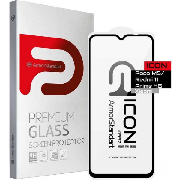 Фото - Захисне скло для смартфону Armorstandart Icon for Xiaomi Poco M5/Redmi 11 Prime 4G Black (ARM62811)