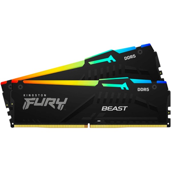 Фото - Пам'ять DDR Kingston Fury Beast RGB 2x8GB/5200 DDR5 (KF552C40BBAK2-16)