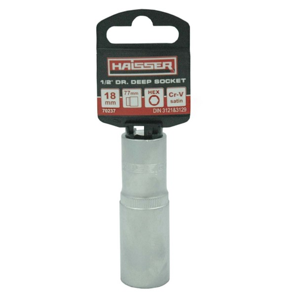 Фото - Торцева голівка Haisser 1/2" 18х77 мм (70237)