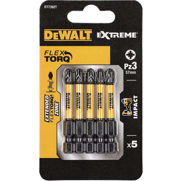 Фото - Біта для викрутки DeWALT IMPACT TORSION EXTREME 5 шт. (DT7392T)