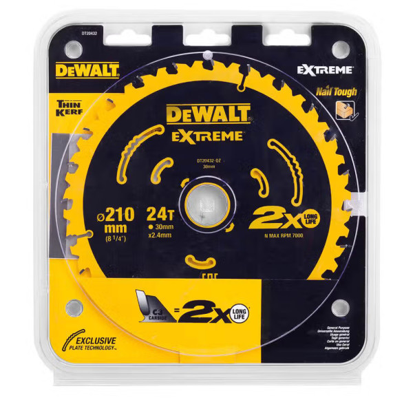 Фото - Круг відрізний по дереву DeWALT EXTREME 210х30 мм (DT20432) Фото - Круг відрізний по дереву DeWALT EXTREME 210х30 мм (DT20432)