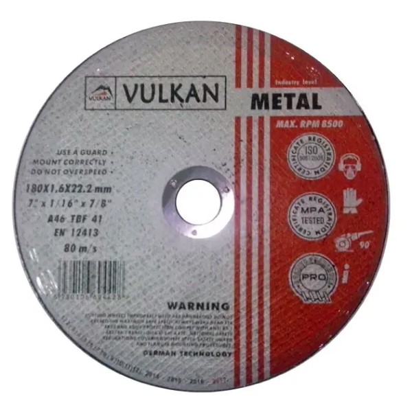 Фото - Круг отрезной по металлу Vulkan 125х1.2х22 мм UA (Vulkan1251222) Фото - Круг отрезной по металлу Vulkan 125х1.2х22 мм UA (Vulkan1251222)