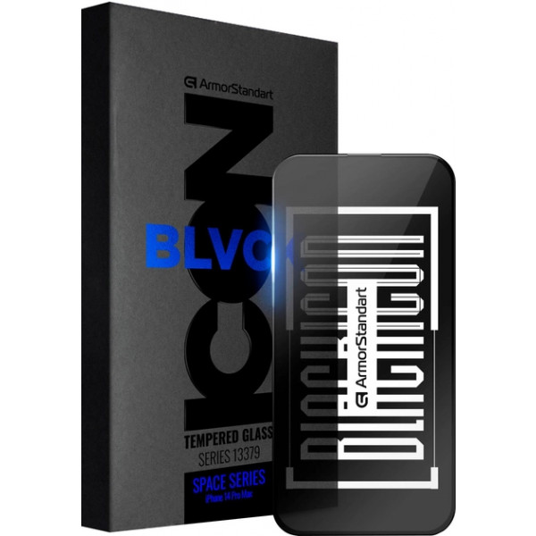 Фото - Захисне скло для смартфону Armorstandart Space Black Icon for Apple iPhone 14 Pro Max (ARM63564)