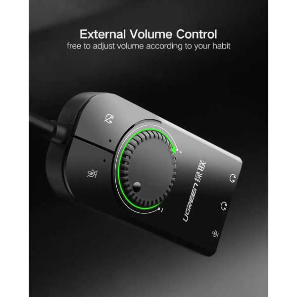 Фото - Звукова карта UGREEN CM129 Black (40964)