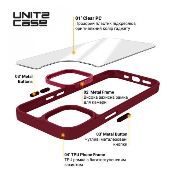 Фото - Чохол для смартфону Armorstandart UNIT2 for Apple iPhone 15 Plus Marsala (ARM69978)