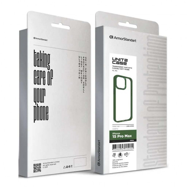 Фото - Чохол для смартфону Armorstandart UNIT2 for Apple iPhone 15 Pro Max Green (ARM69989)