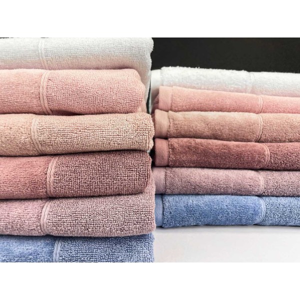 Фото - Рушник банний GM Textile Міладо білий махровий велюр 100х150