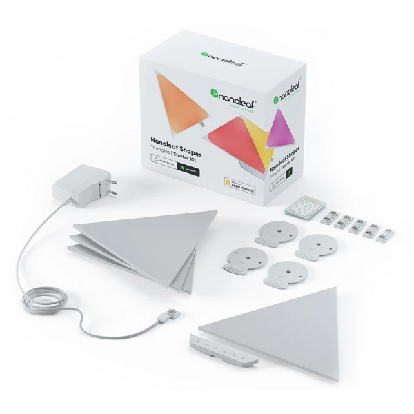 Фото - Светодиодный светильник Nanoleaf Shapes Triangles Starter Kit 4 шт. (NL47-2002TW-4PK)
