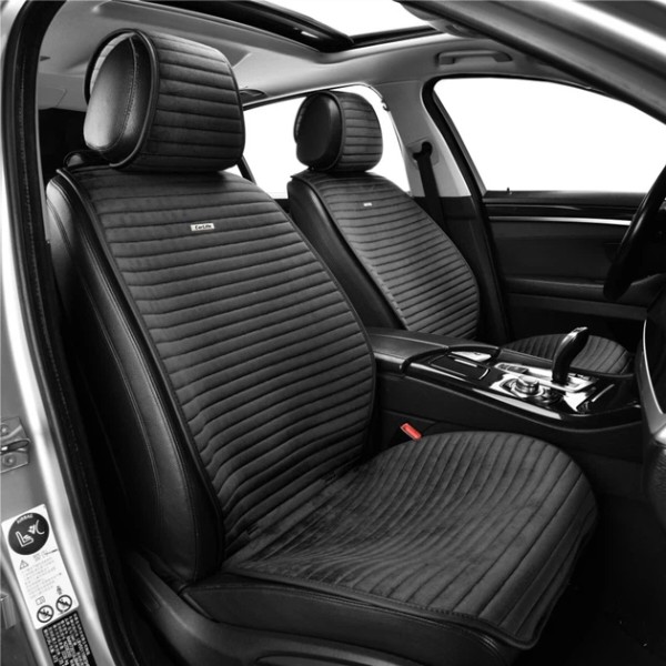Фото - Комплект накидок на сидіння автомобіля CarLife Sport black (SC10104)