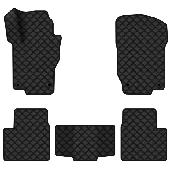 Фото - Коврики из экокожи в салон авто EVAtech для ML-Class (W164) Mercedes-Benz 2005-2011 2 поколение SUV EU (MB1800CD5MS4BBLB)