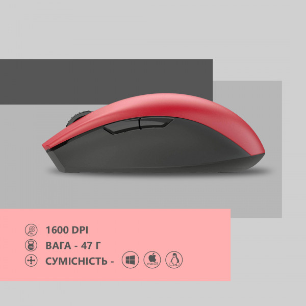 Фото - Миша бездротова 2E MF2030 Rechargeable WL Red (2E-MF2030WR)