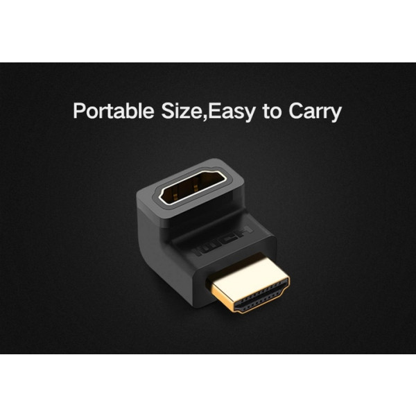 Фото - Перехідник HDMI UGREEN HD112 HDMI Male to Female Adapter Black (20110)