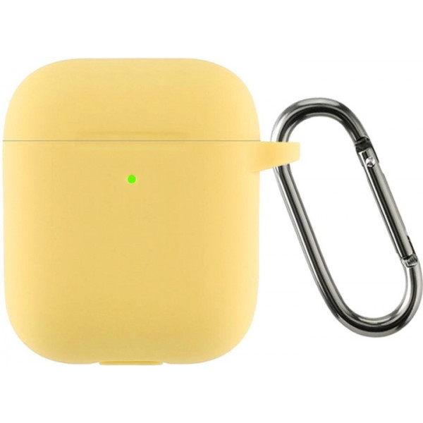 Фото - Чохол для навушників Armorstandart Ultrathin Silicone Case With Hook for Apple AirPods 2 Yellow (ARM59696)