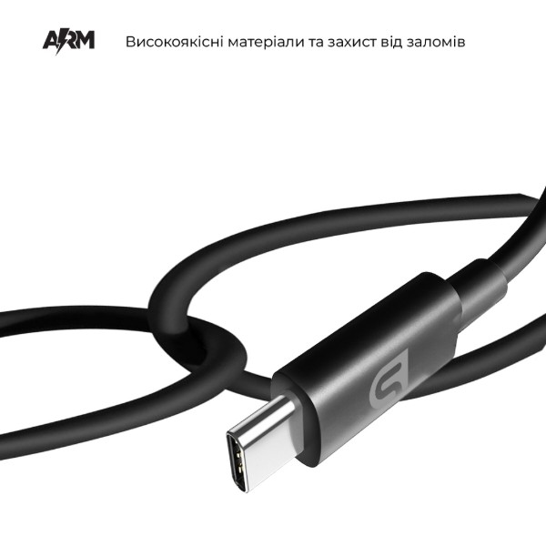Фото - Кабель Armorstandart ABMM093B USB-C to USB-C Cable 1m Black (ARM64289)