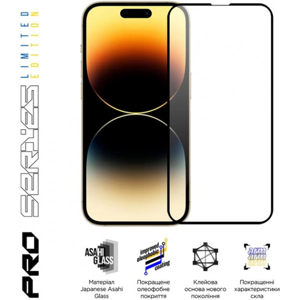 Фото - Захисне скло для смартфону Armorstandart Pro 3D LE for Apple iPhone 14 Pro Black (ARM65658)