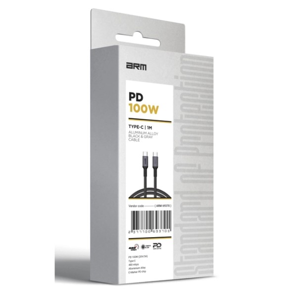 Фото - Кабель Armorstandart PD 100W Aluminum Alloy 1m Black-Gray (ARM69370)
