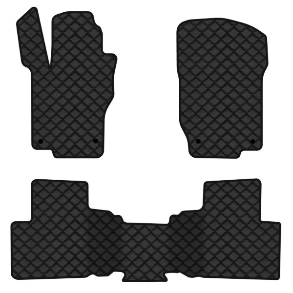 Фото - Коврики из экокожи в салон авто EVAtech для ML-Class (W164) Mercedes-Benz 2005-2011 2 поколение SUV EU (MB1800Z3MS4BBLB)