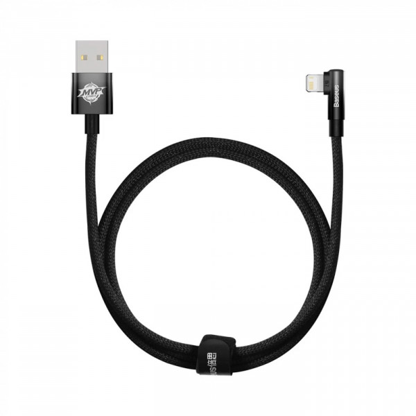 Фото - Кабель синхронізації даних Baseus MVP 2 Elbow-shaped USB to Lightning 2.4A 1 m Black (CAVP000001)