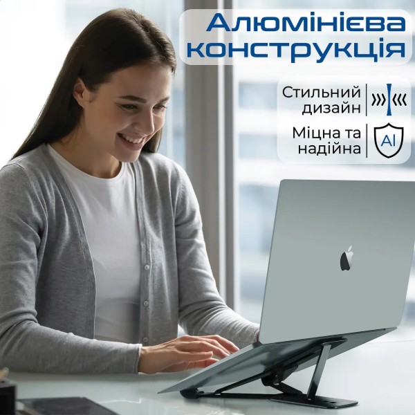 Фото - Подставка под ноутбук Promate Pocketmount Grey