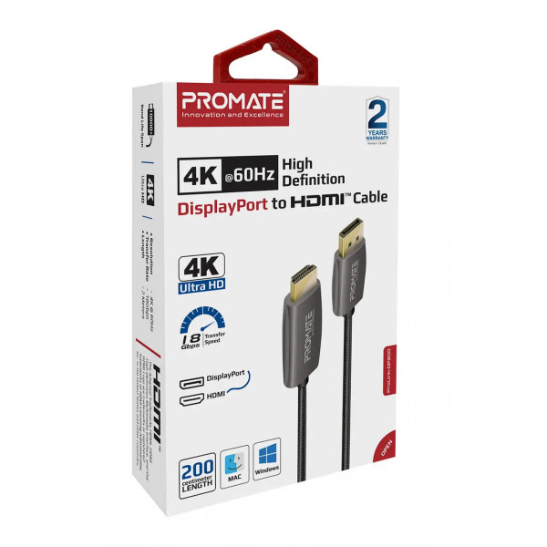 Фото - Кабель Promate Prolink-dp200 Black
