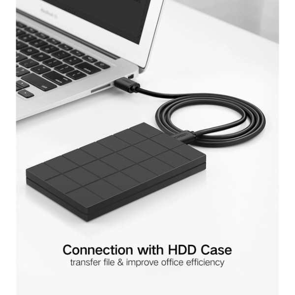 Фото - Кабель USB type A - USB type B UGREEN US102 USB 2.0 A Male to A Male 1.5m Black (10310)