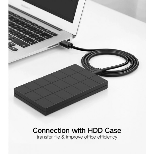 Фото - Кабель USB type A - USB type A UGREEN US102 USB 2.0 A Male to A Male 0.5m Black (10308)