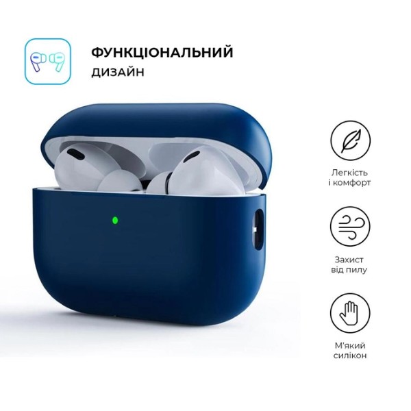 Фото - Чохол для навушників Armorstandart Silicone Case for Apple Airpods Pro 2 Midnight Blue (ARM64545)