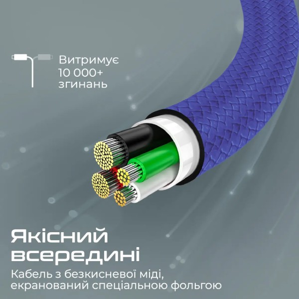 Фото - Кабель Promate Xcord-cc Navy