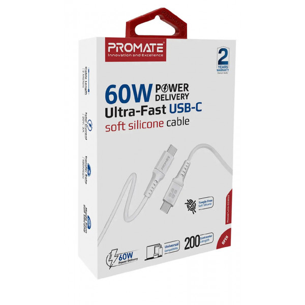 Фото - Кабель синхронізації даних Promate Powerlink-cc200 White