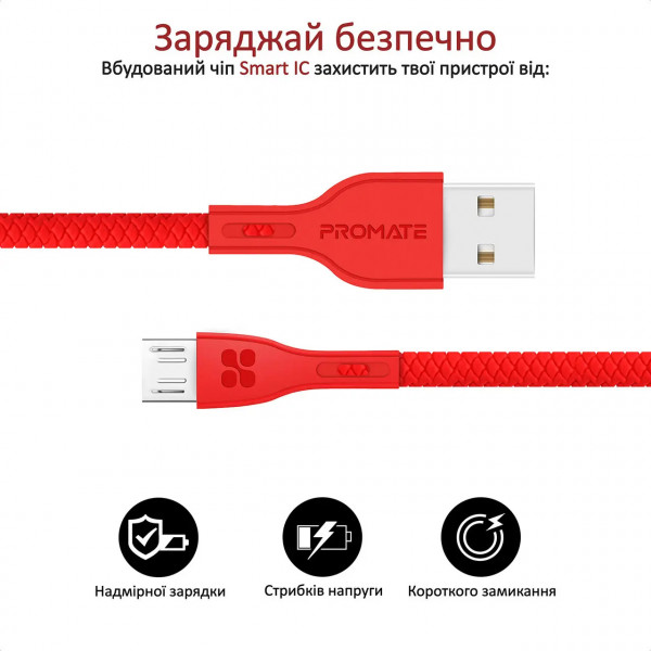 Фото - Кабель Promate Powerbeam-m Red