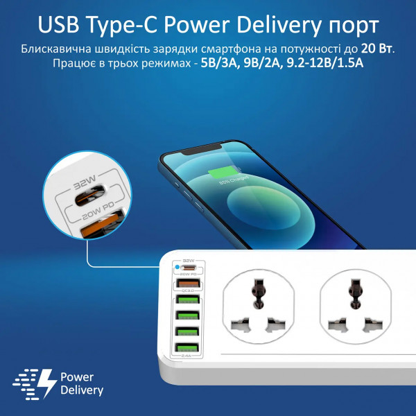 Фото - Мережевий фільтр Promate Powermatrix-5m.eu