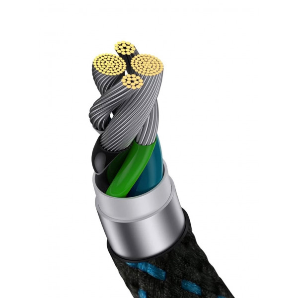 Фото - Кабель синхронізації даних Baseus MVP 2 Elbow-shaped USB to Lightning 2.4A 1m Black+Blue (CAVP000021)