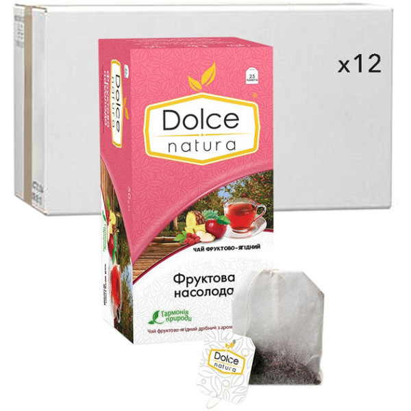 Фото - Чай Dolce Natura Фруктовое наслаждение с ароматом розы 50 г 12 шт. (2000006535641)