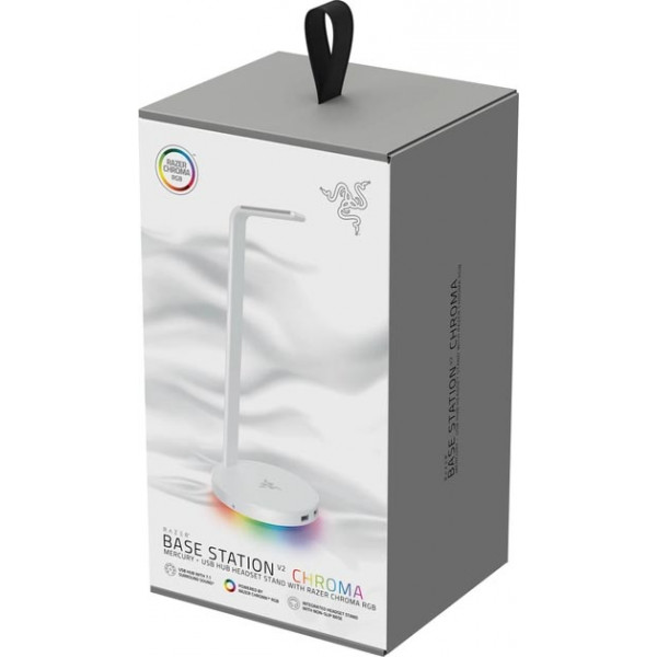 Фото - Подставка для наушников Razer Base Station V2 Chroma Mercury (RC21-01510300-R3M1)