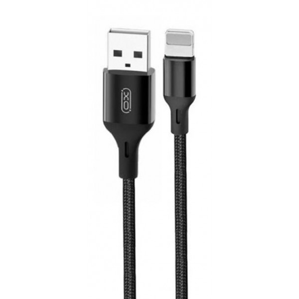 Фото - Кабель XO Braided Data Cable Lightning 1m Black (XO-NB143i1-BK)